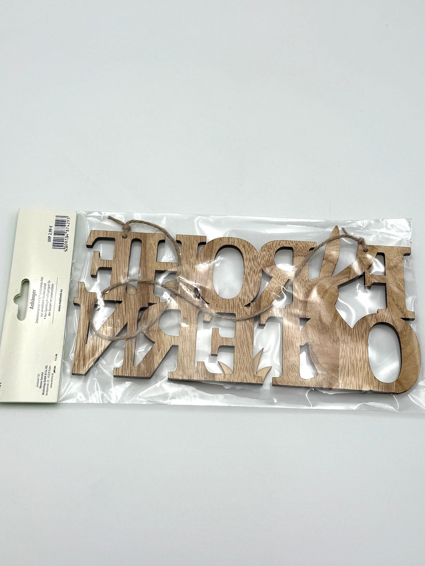 HEITMANN DECO Holz Schriftzug Frohe Ostern mit Hase - Dekorationsartikel - Tischdeko und Raumsschmuck
