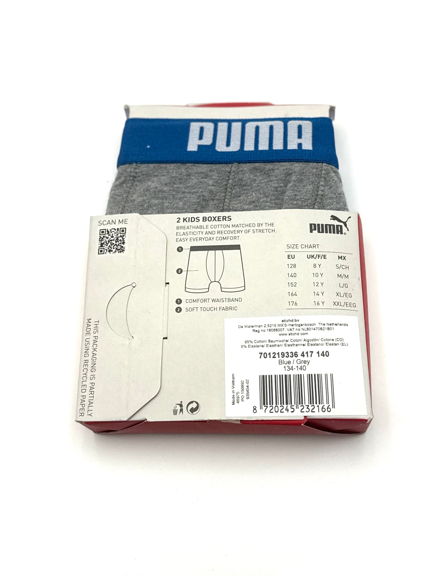 Puma Jungen Boxershorts Basic 2er Pack GR: 140