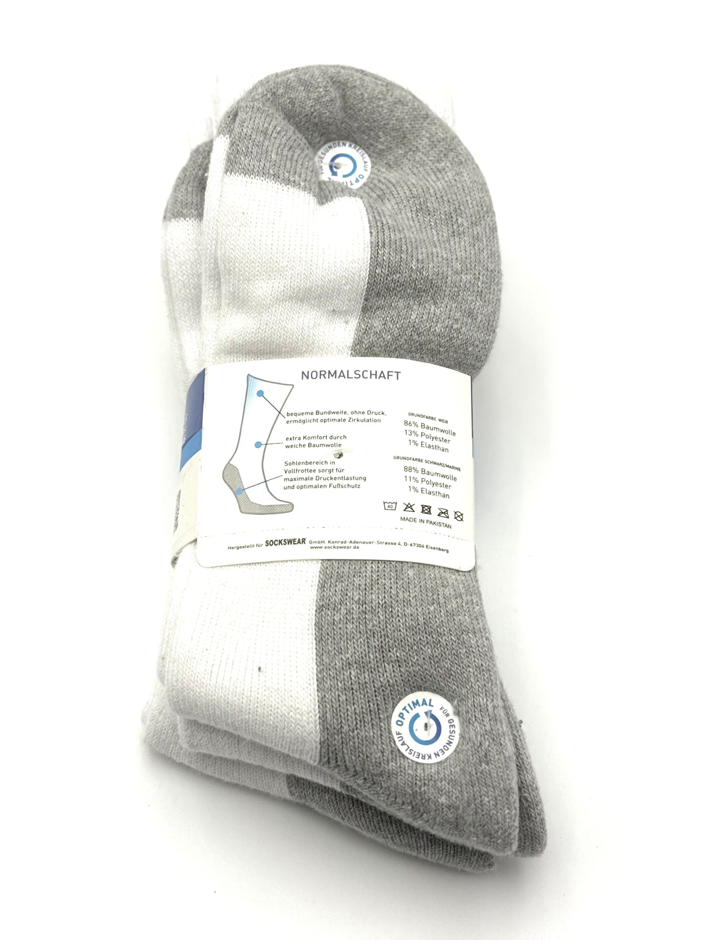 SOCKSWEAR Diabetikersocken Normalschaft Socken Gr. 43-46
