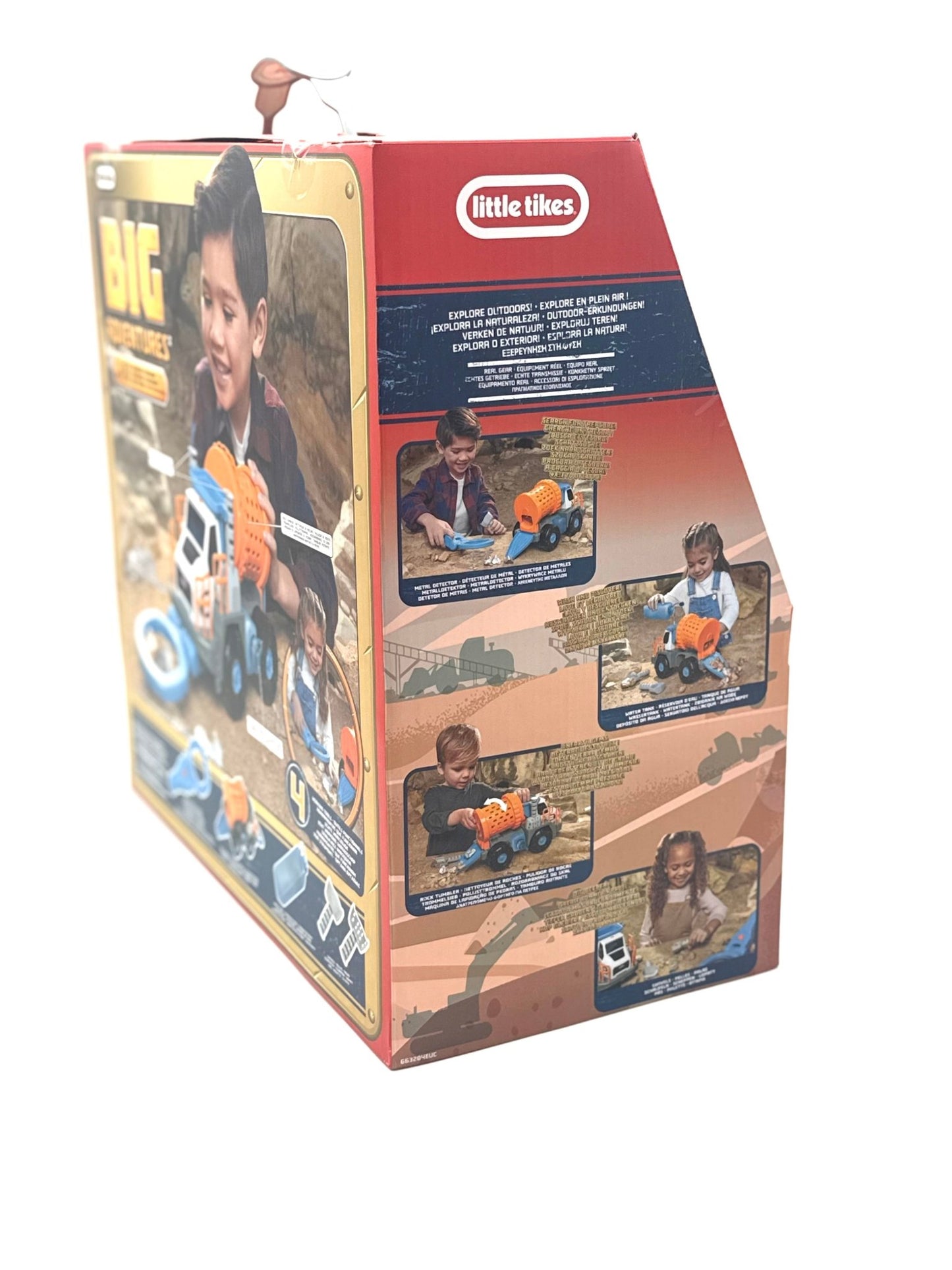 Little Tikes Big Adventures Bergbau-Truck mit Metalldetektor Mint-Spielzeug - Fahrzeug mit Funktionsfähigem Metalldetektor, Steintrommel, Schaufeln und Wassertank