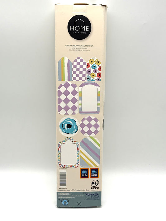 Geschenkpapier Kombipack inkl. Geschenkanhänger ca. 3x3m x 46,5cm