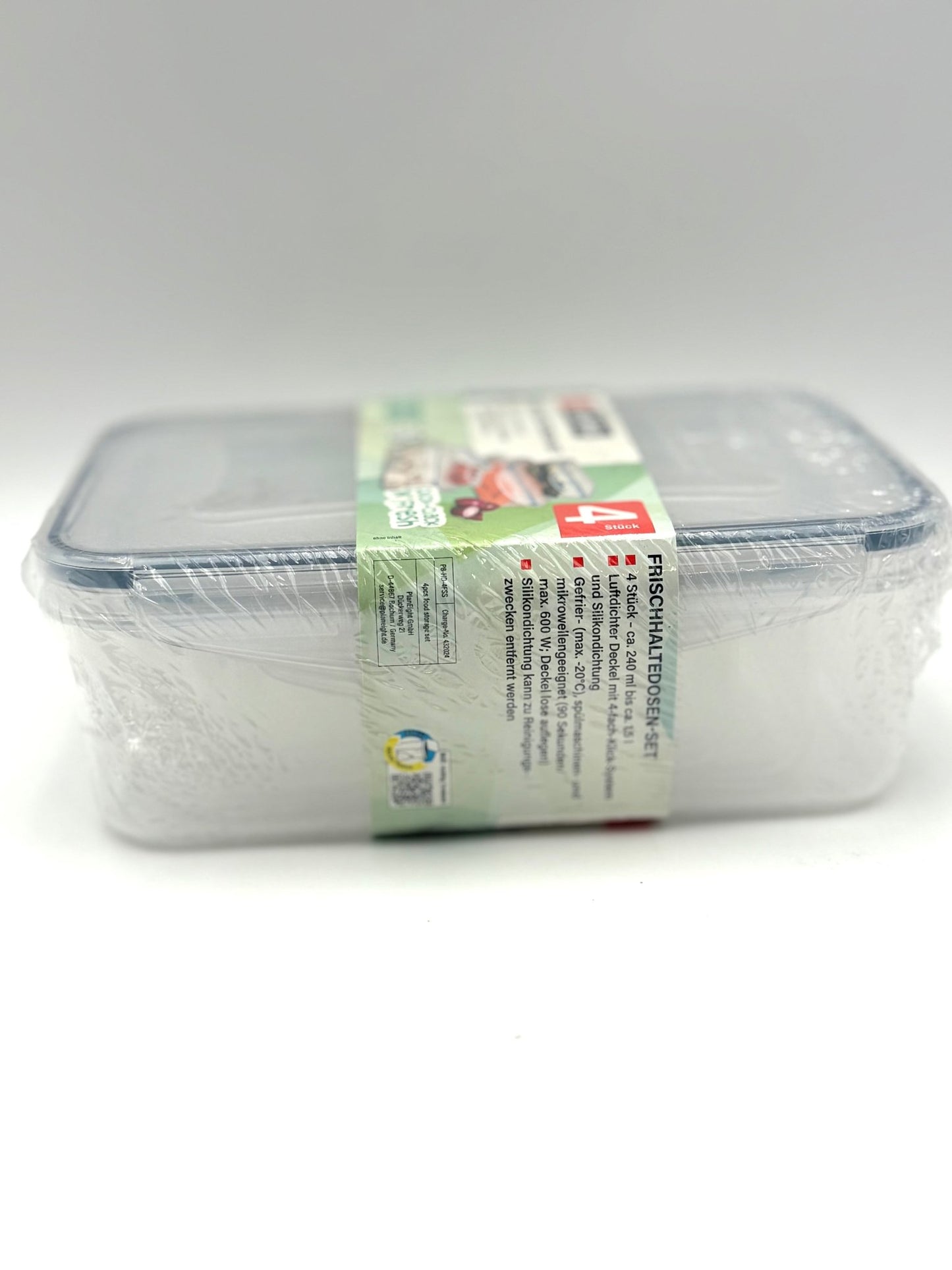 HEDURA Frischhaltedosen mit Deckel Vorratsdosen Set Kunststoff 8 Teiliges Vorratsbehälter Luftdicht Transparent