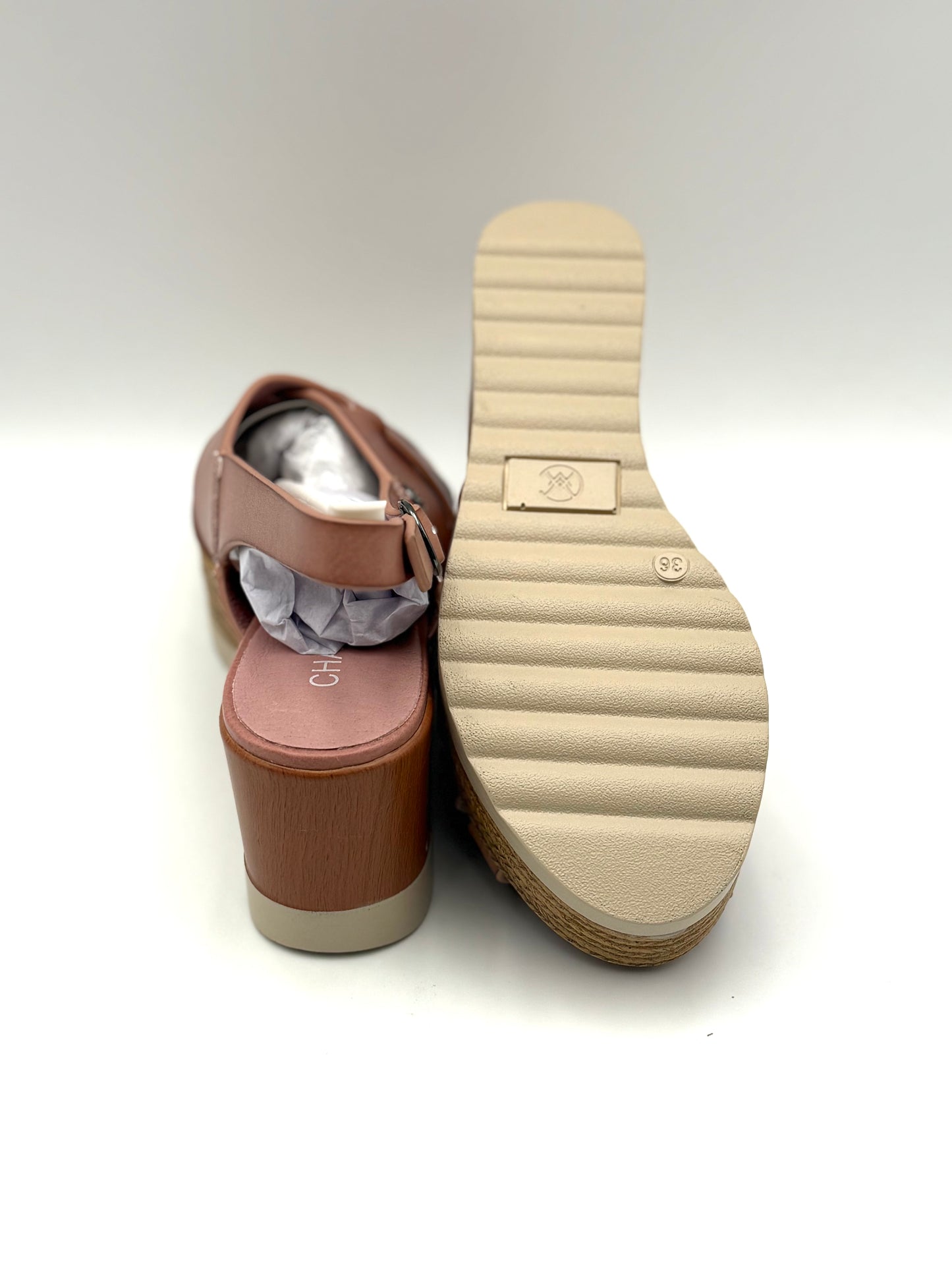 CHATTAWAK Damen 9justinepink Sandale mit Absatz, Pink, 36 EU