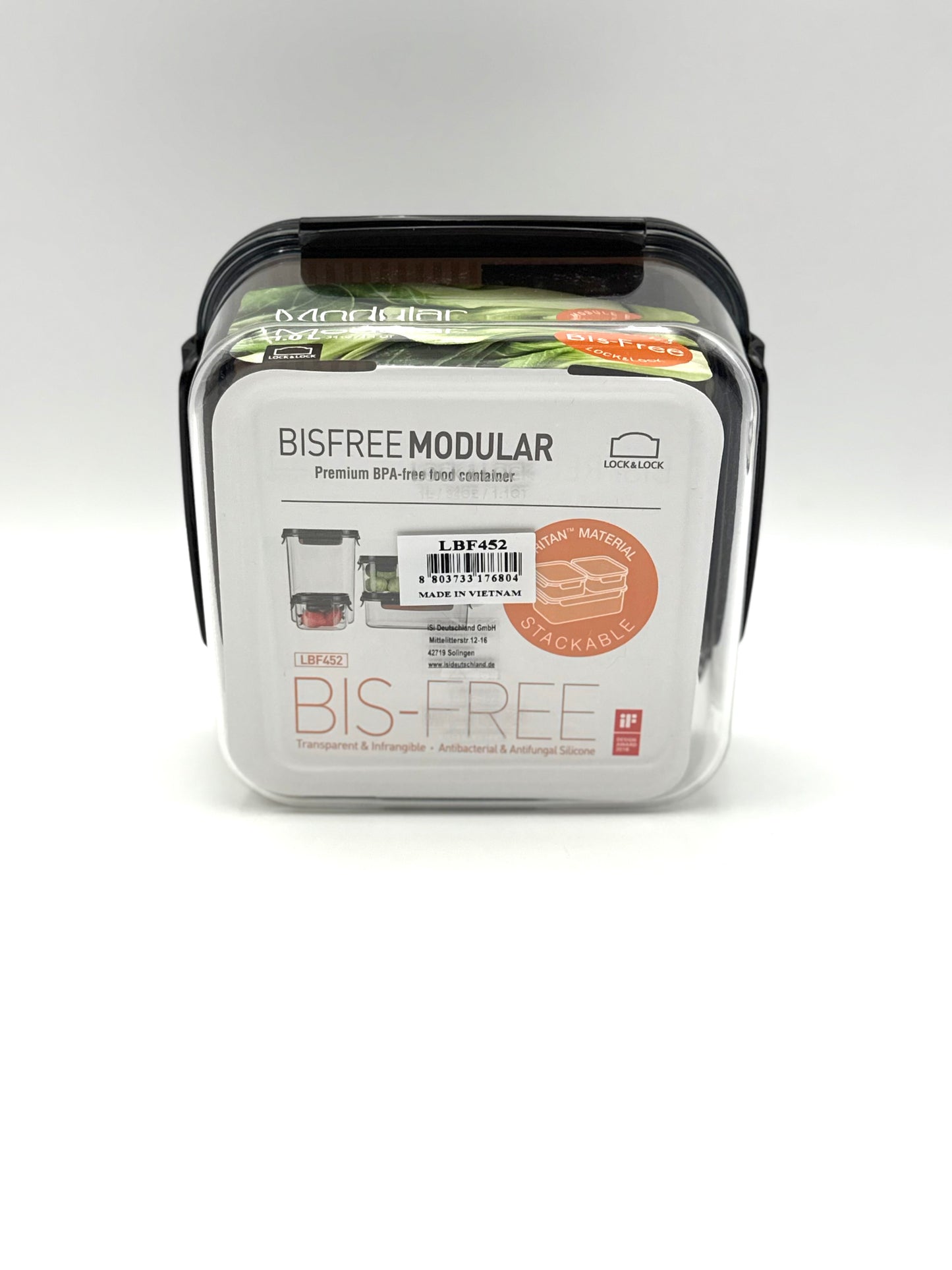 LocknLock BISFREE Frischhaltedose | 1000 ml | 160 X 160 X 76 mm | BPA-frei | Luftdichte Aufbewahrungsbox | Spülmaschinen-, mikrowellen- und gefrierschrankgeeignet | Bruch- und kratzfest