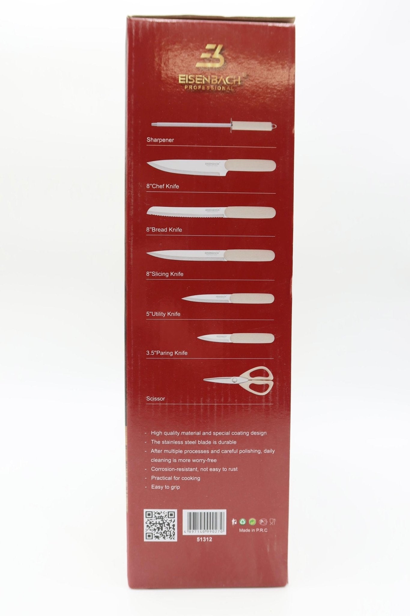 Eisenbach Professional 8 - teiliges Messerblock Set mit Schärfer - Haus der Retouren