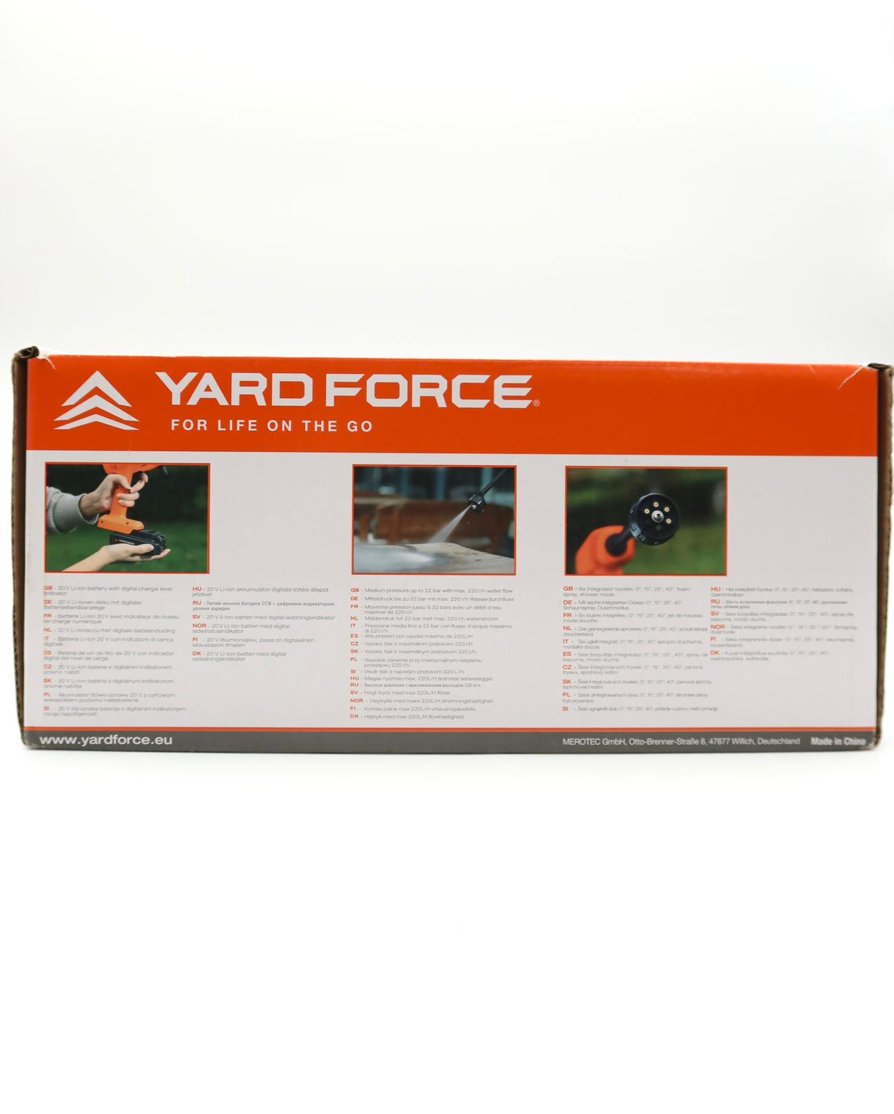 YARDFORCE Hochdruckreiniger LW C02B mit einstellbarer 5 - in - 1 - Düse - Haus der Retouren