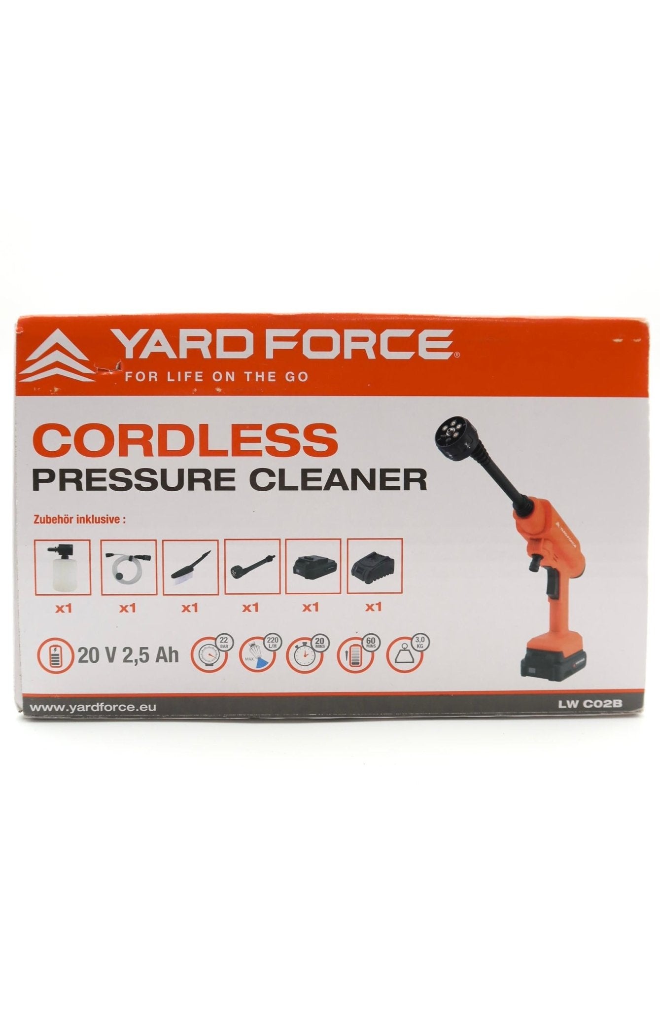 YARDFORCE Hochdruckreiniger LW C02B mit einstellbarer 5 - in - 1 - Düse - Haus der Retouren