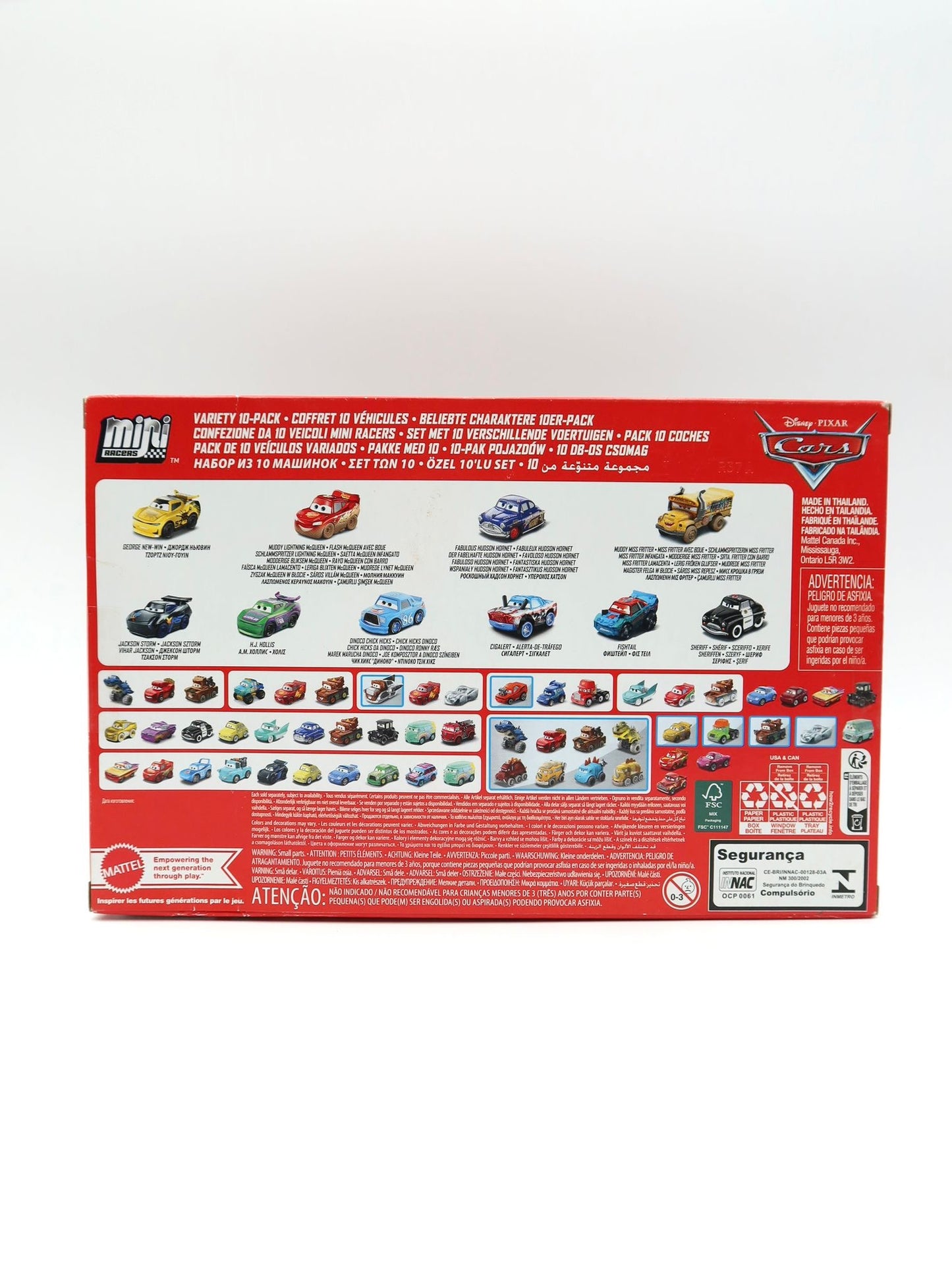 Disney Pixar Cars Metal Mini Racers Variety 10 Pack