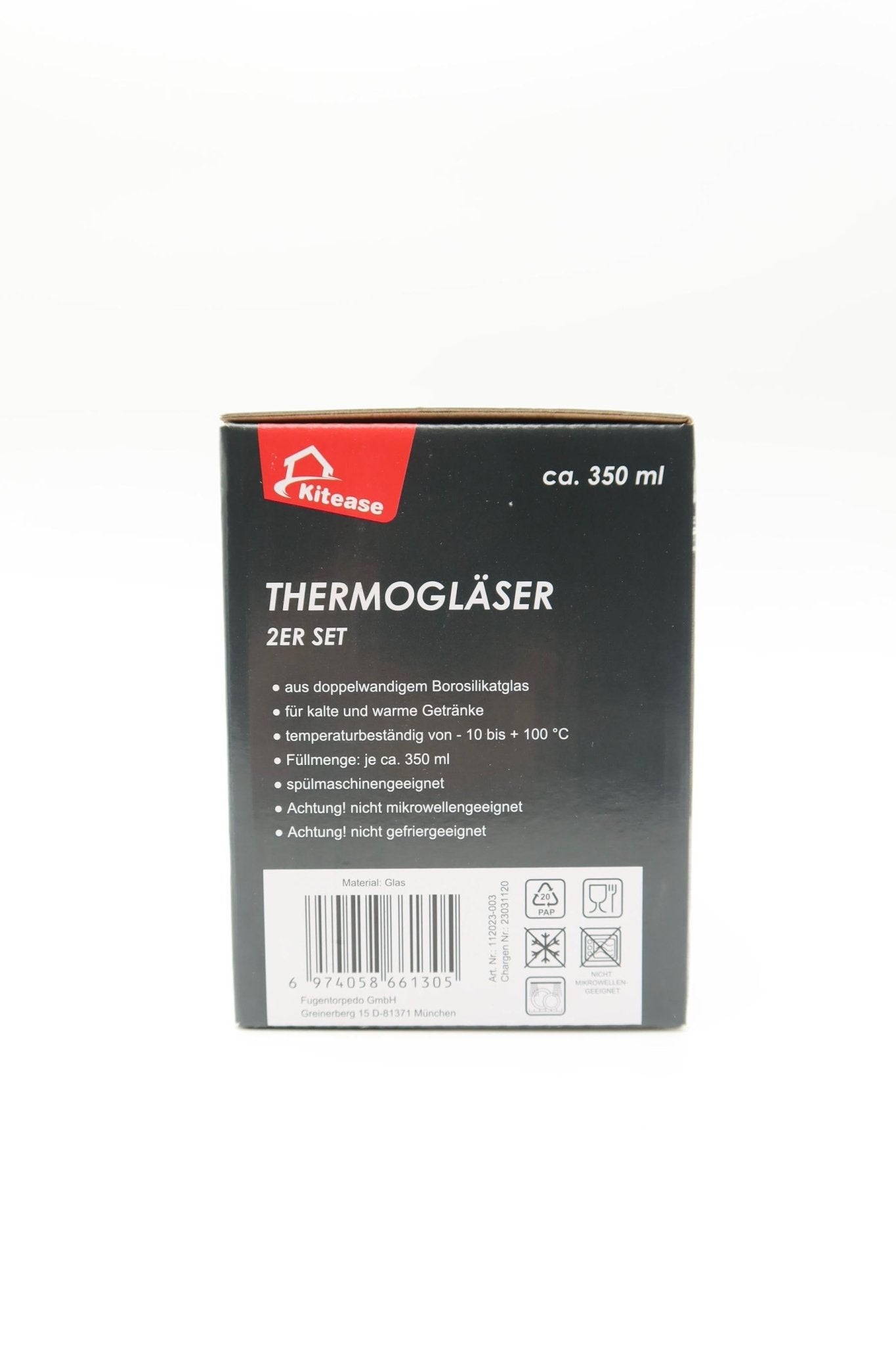 Kitease Set 2 - Thermogläser ca. 350 ml - Haus der Retouren