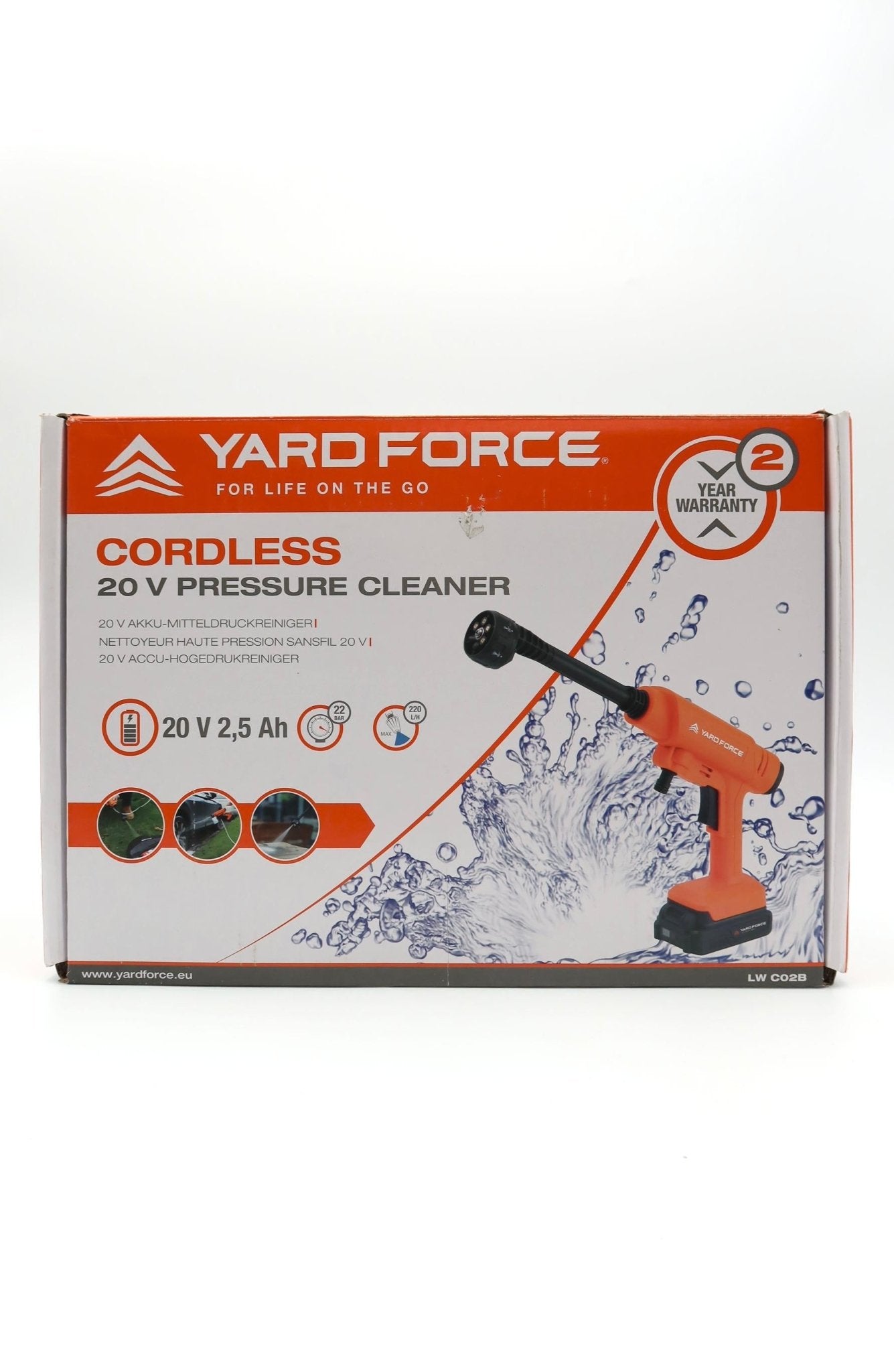 YARDFORCE Hochdruckreiniger LW C02B mit einstellbarer 5 - in - 1 - Düse - Haus der Retouren