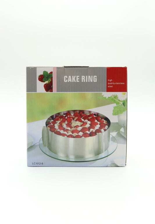 Verstellbarer Kuchenring 16–30 cm Kuchenring 8 cm hoch Edelstahl - Backring Runder Tortenring Verstellbare Tortenform für Kuchen - Haus der Retouren