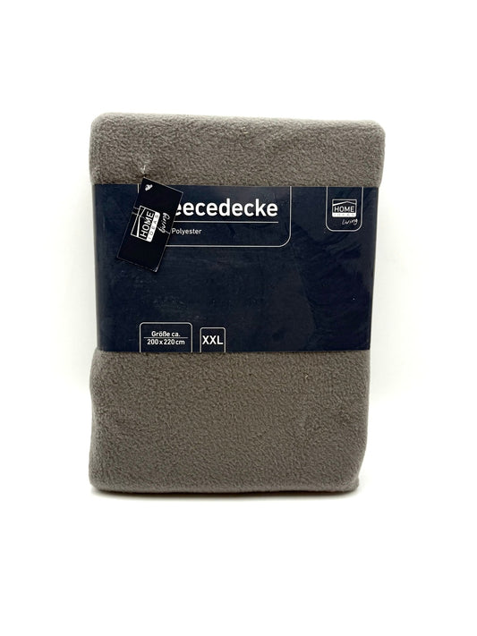 Wohndecke Fleecedecke 200x220cm Polyester Wohndecke XXL creme - Haus der Retouren