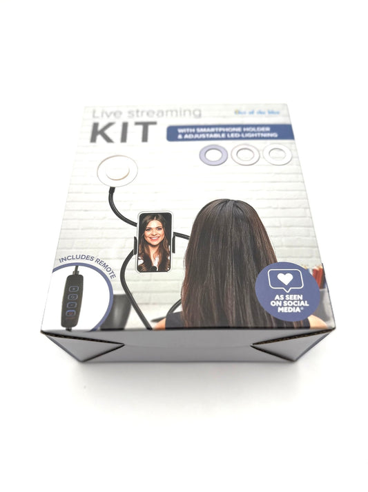 Live Streaming KIT mit Handyhalter, Fernbedienung, LED Beleutchtung - Haus der Retouren