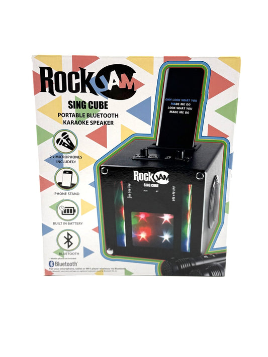 RockJam RJSC01BK Singcube 5 - Watt wiederaufladbare Karaoke - Anlagen LED in Schwarz - Haus der Retouren