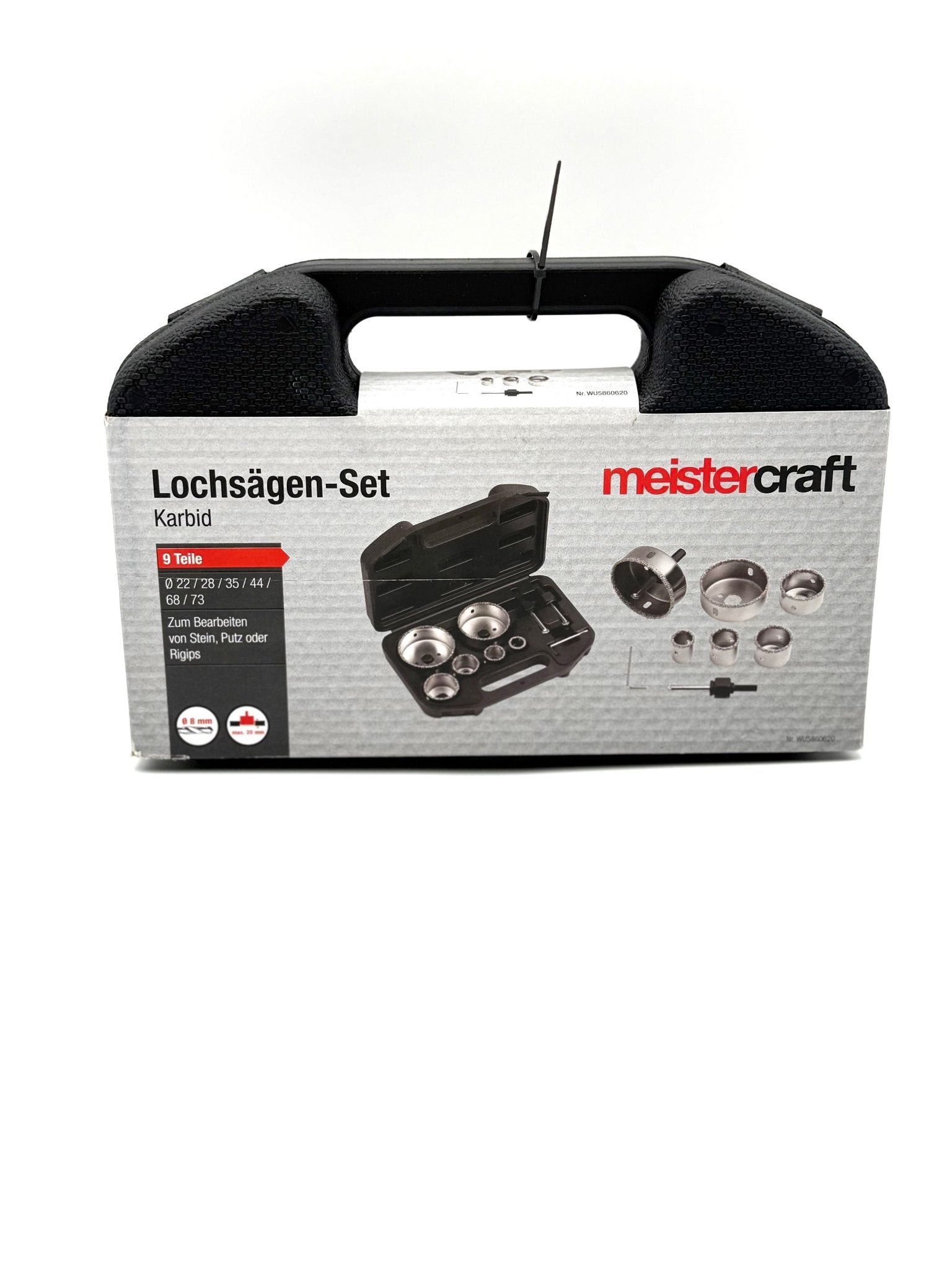 Lochsägen Set 9 teilig Karbid 22 / 28 / 35 / 44 / 68 / 73 mm Meistercraft - Haus der Retouren