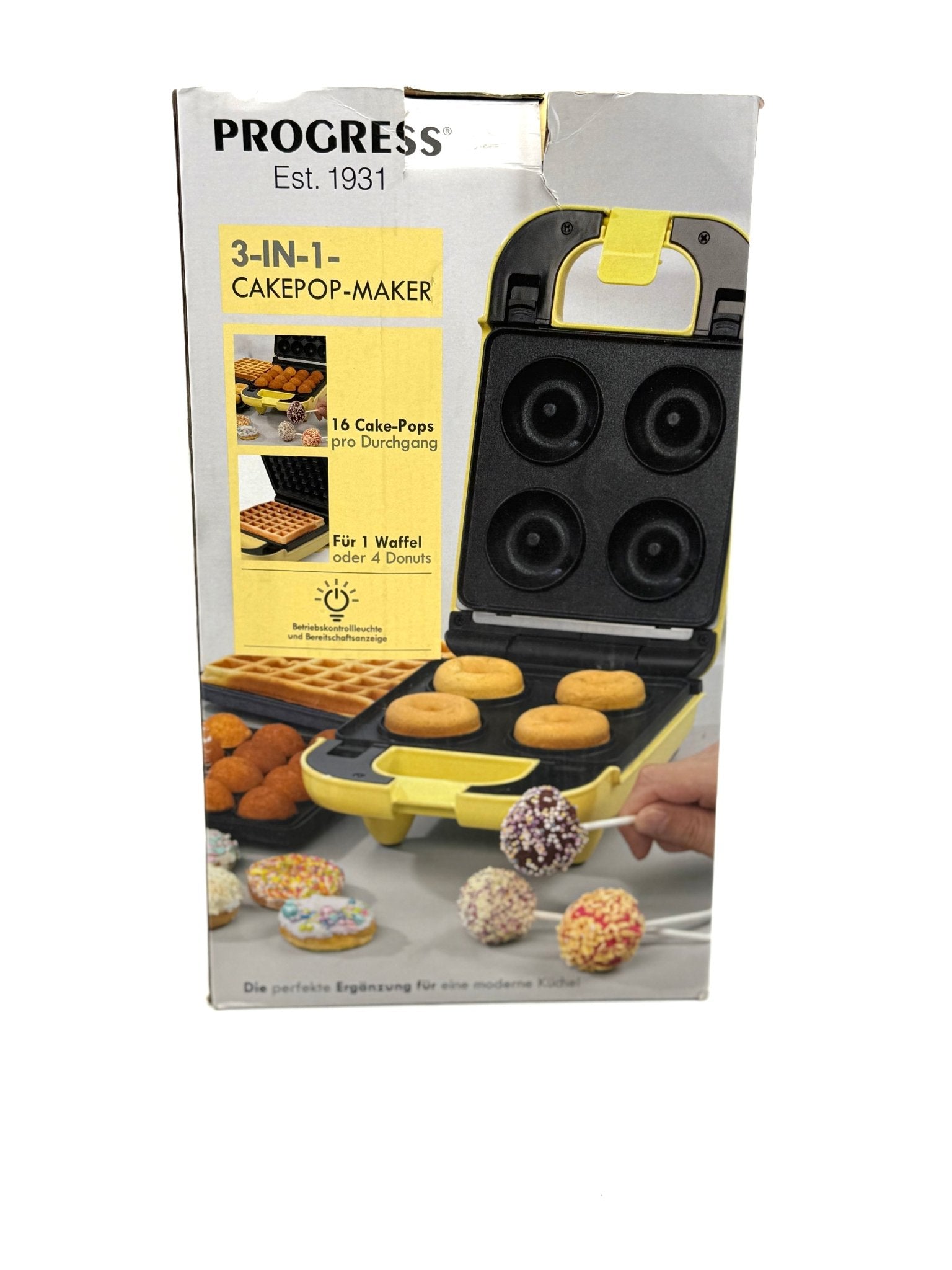 3in1 CakePop Maker, Waffeleisen, Donut Maker - Progress - NEU & OVP - Haus der Retouren