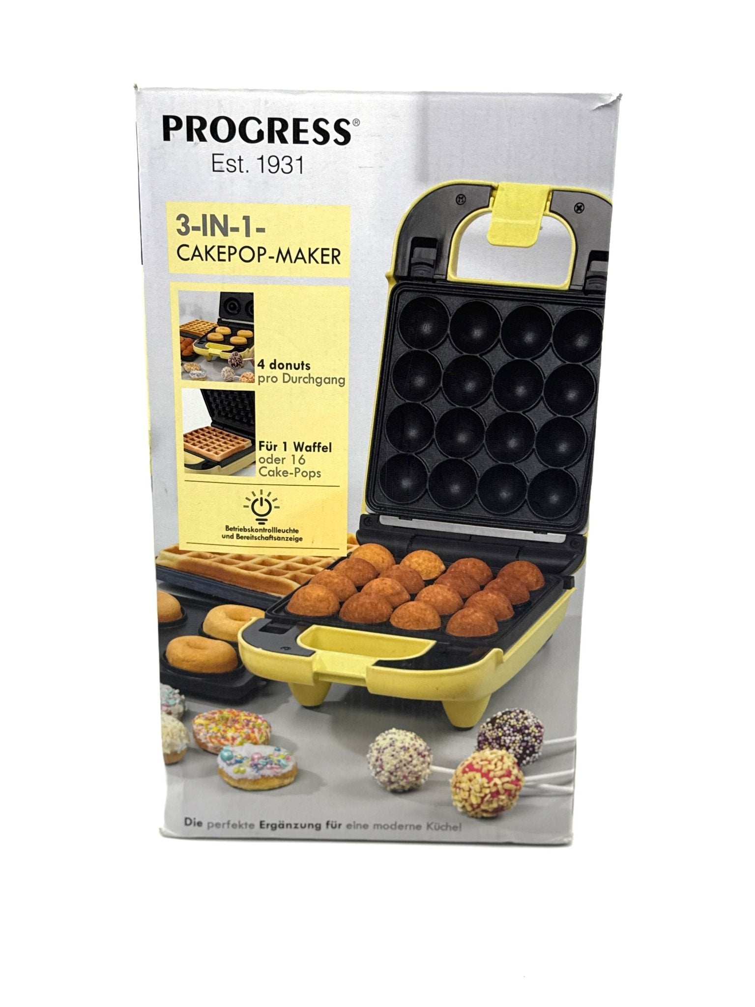 3in1 CakePop Maker, Waffeleisen, Donut Maker - Progress - NEU & OVP - Haus der Retouren