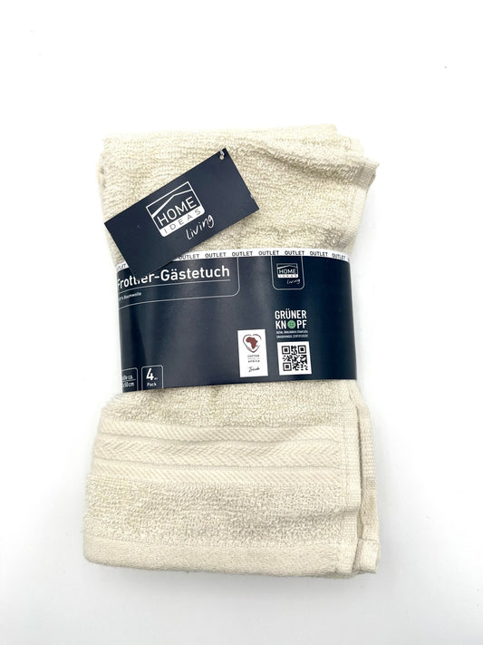 Home Ideas Frottier - Gästehandtuch 4er Pack Creme - Haus der Retouren