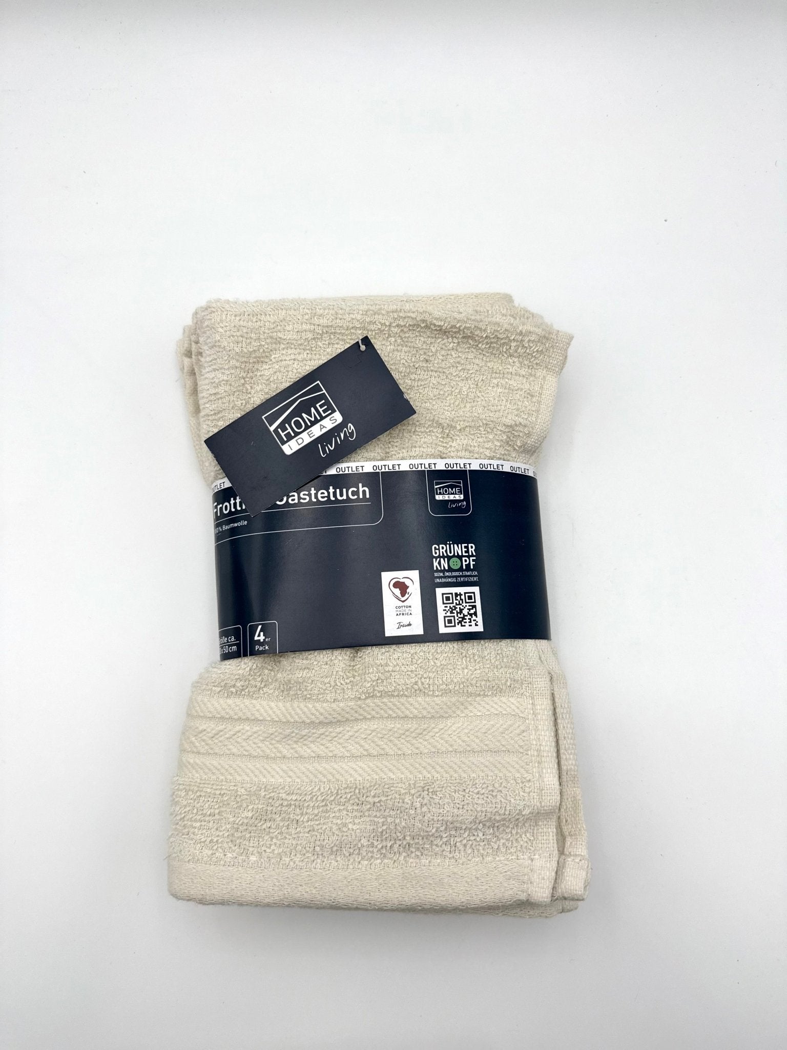 Home Ideas Frottier - Gästehandtuch 4er Pack Creme - Haus der Retouren