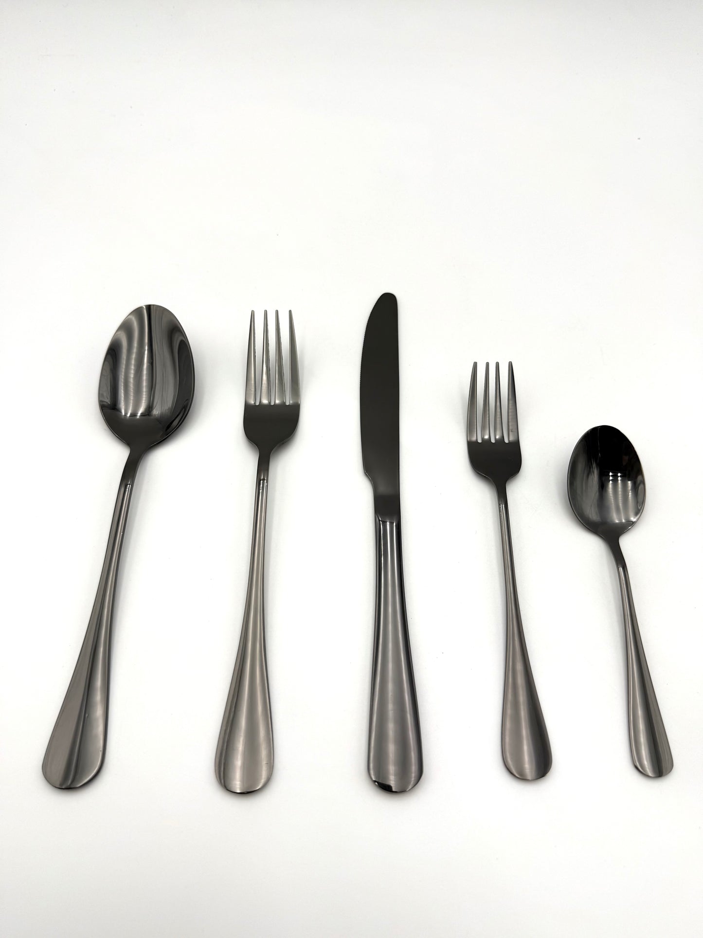 Besteck Set Schwarz, Besteck Set 6 Personen, 30-teilig Edelstahl