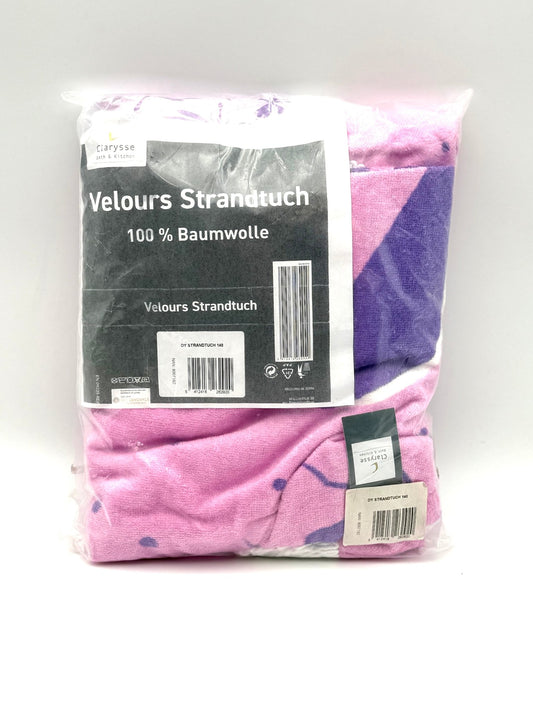 Velours Strandtuch ca. 140 cm - 100% Baumwolle / Rund & Stilvoll - Haus der Retouren