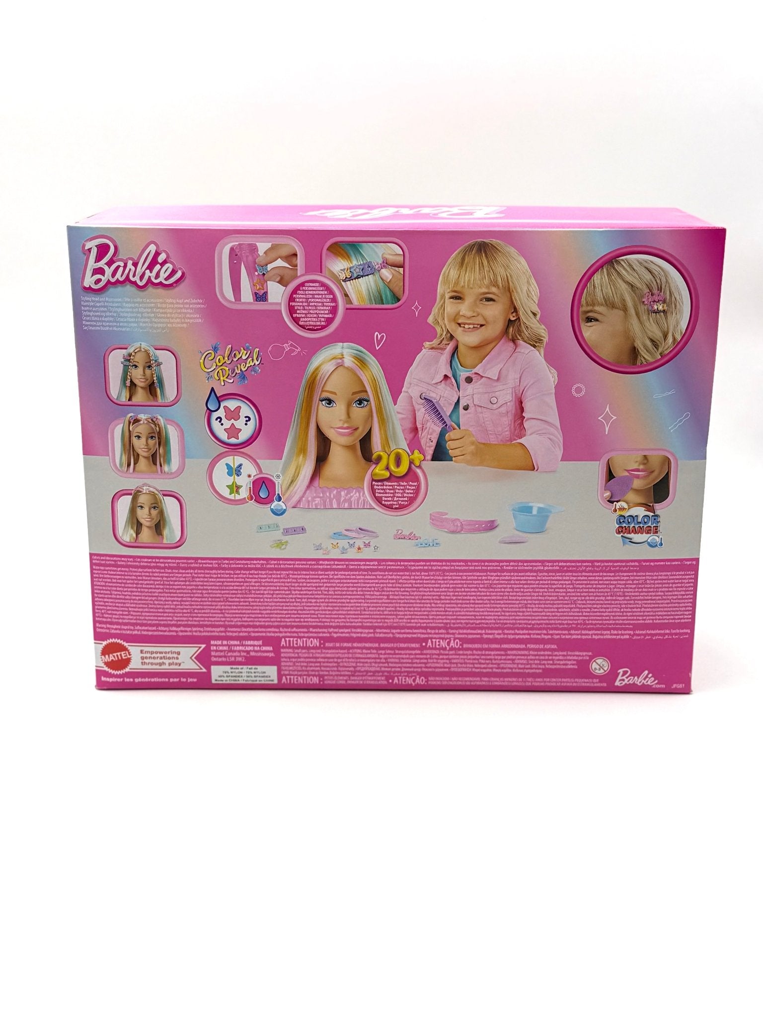 Barbie - Puppe Styling - Kopf, Blondes Haar mit mehr als 20 Styling - Zubehörteilen - Haus der Retouren