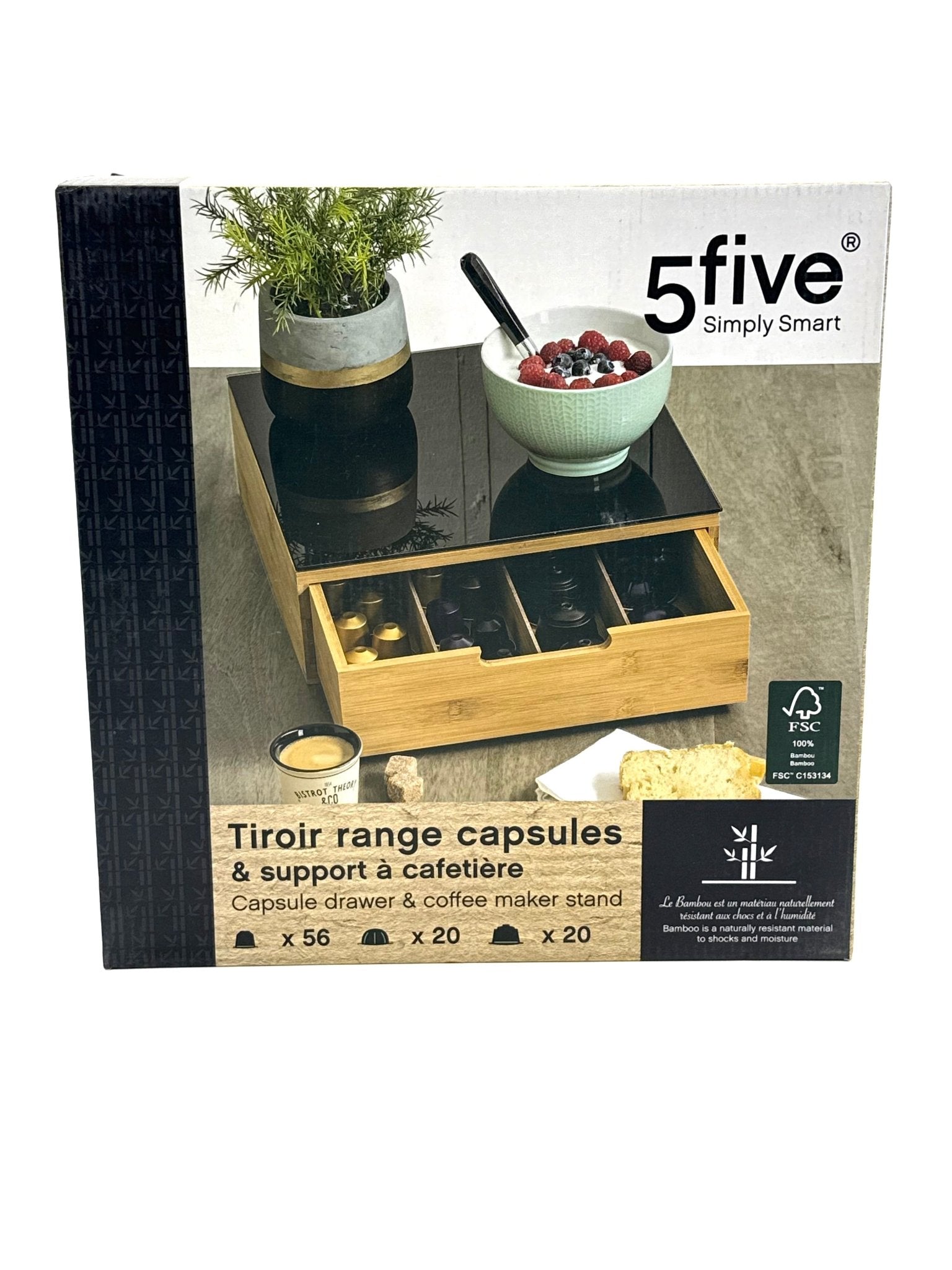 5FIVE SIMPLY SMART Kapselhalter Kapselregal mit Schublade - Haus der Retouren