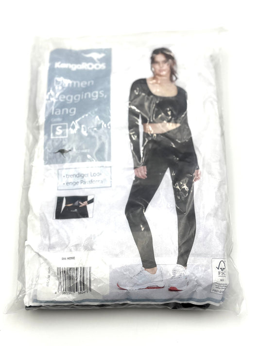 Kangaroos Leggings Damen Sporthose Fitnesshose Schwarz lang Leggings S - Haus der Retouren