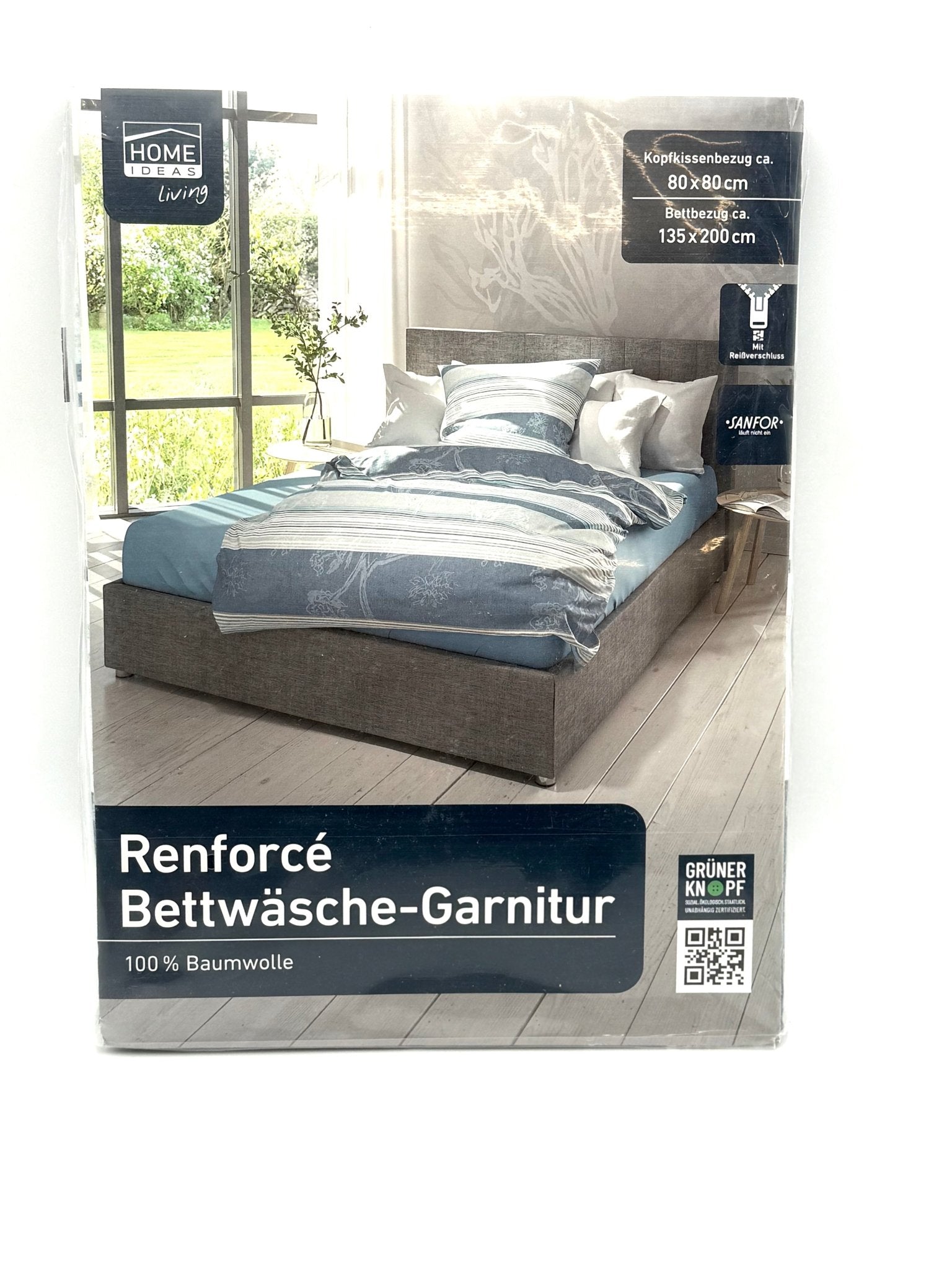 Home Ideas Renforcé Bettwäsche Garnitur 100% Baumwolle 135x200 80x80 - Haus der Retouren