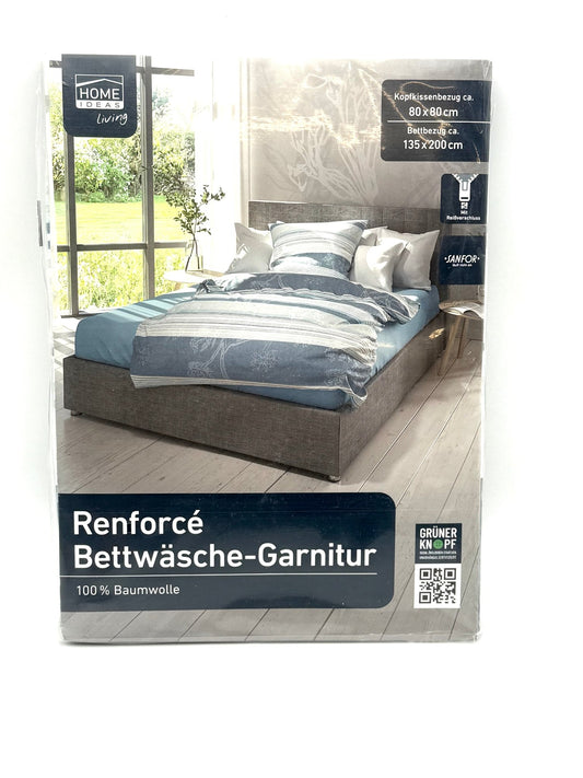 Home Ideas Renforcé Bettwäsche Garnitur 100% Baumwolle 135x200 80x80 - Haus der Retouren