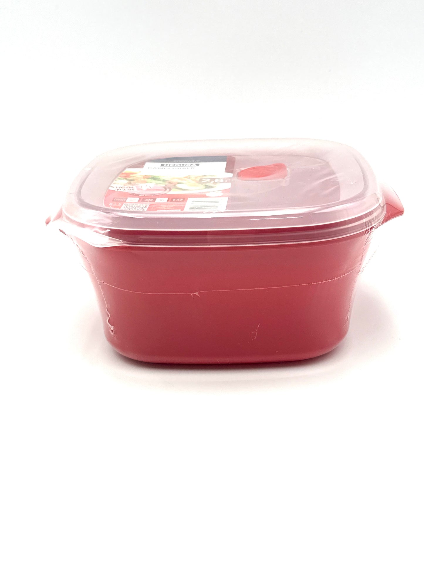 Mikrowellen Dampfgarer Hedura Rot 1,5 oder 2,6 Liter mit Ventil Dünsteinsatz