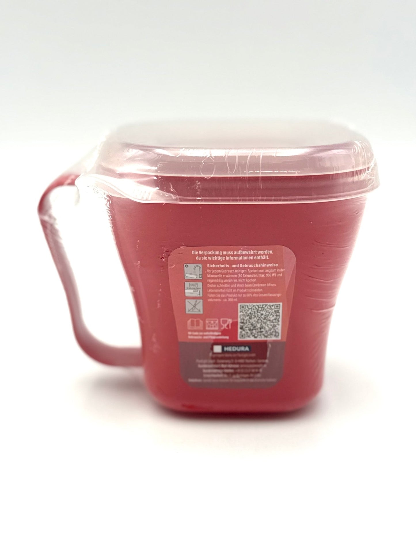 Mikrowellen Suppenbecher Suppentasse Hedura mit Henkel und Ventil Rot - Haus der Retouren