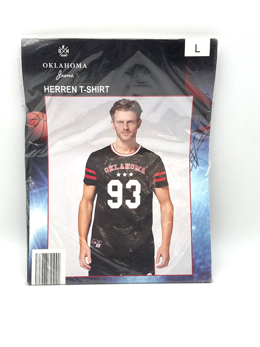 Oklahoma Jeans T-Shirt Mit Oklahoma 93 Druck Gr. L