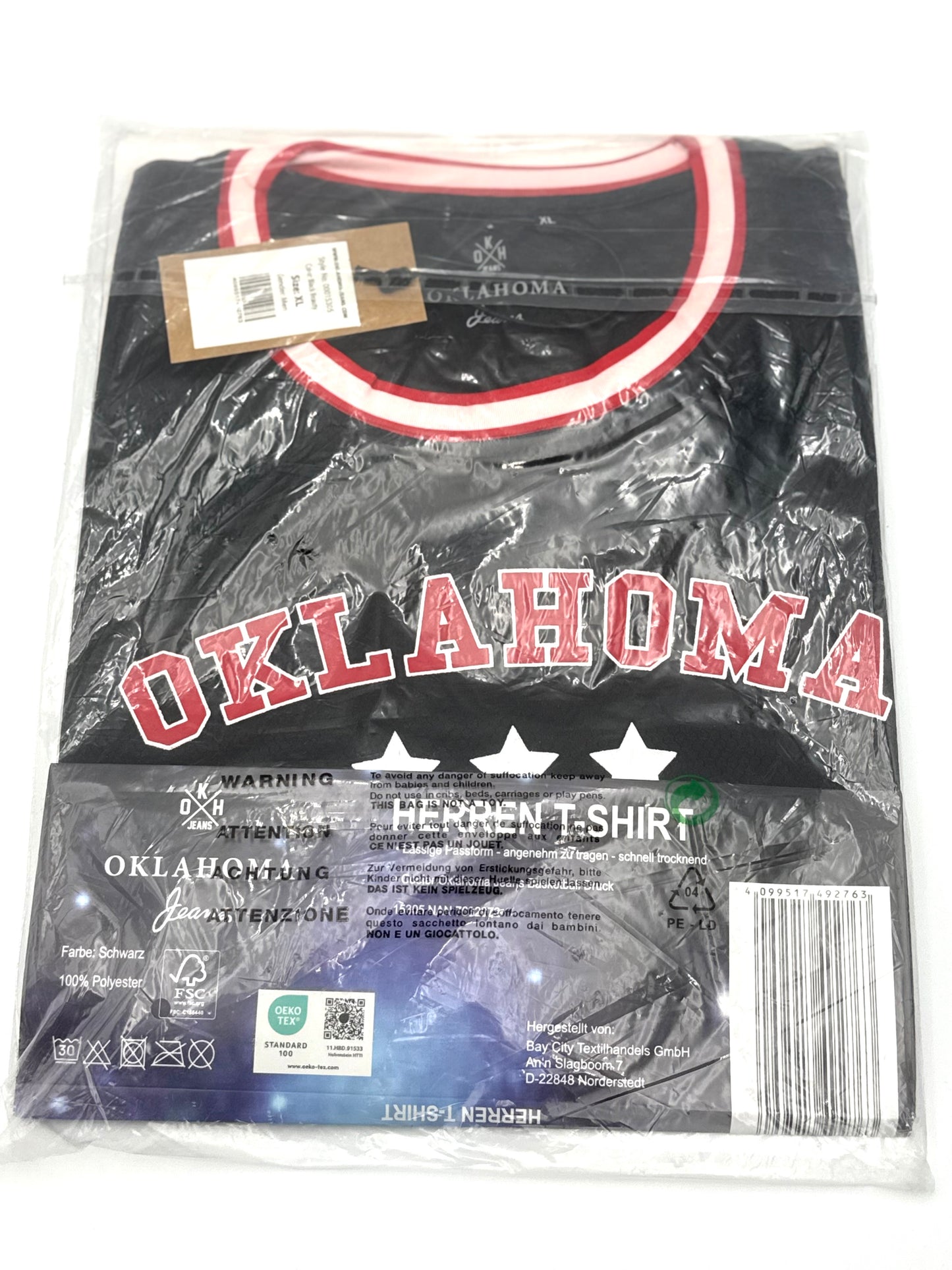 Oklahoma Jeans T-Shirt Mit Oklahoma 93 Druck Gr. XL