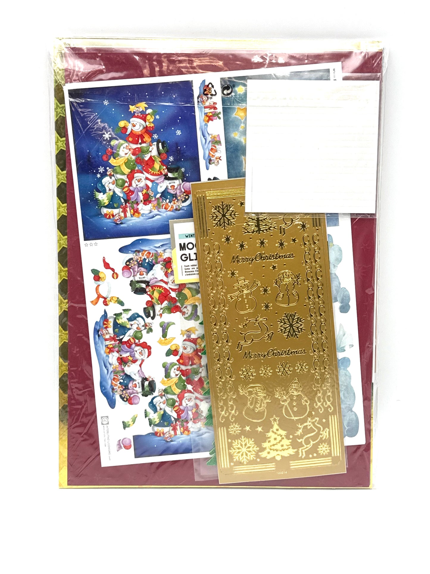 FOLIA 944 Weihnachtliche Basteltrends, 69 Teile - Kreativset für Kinder