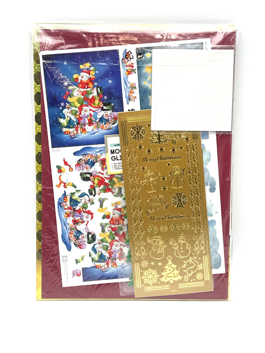 FOLIA 944 Weihnachtliche Basteltrends, 69 Teile - Kreativset für Kinder