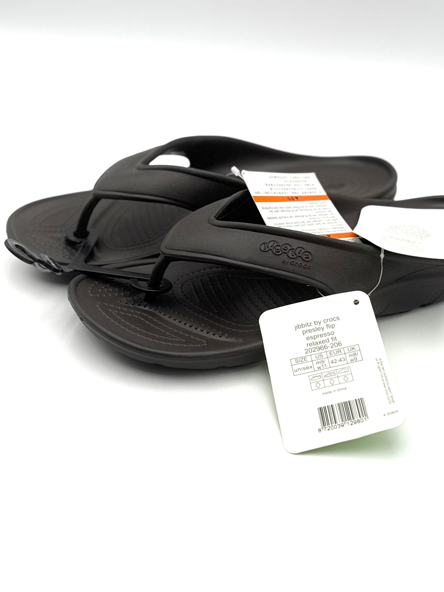 Crocs Jibbitz Flip Flop 43/44 Espresso Braun Schlappen Badelatschen - Haus der Retouren
