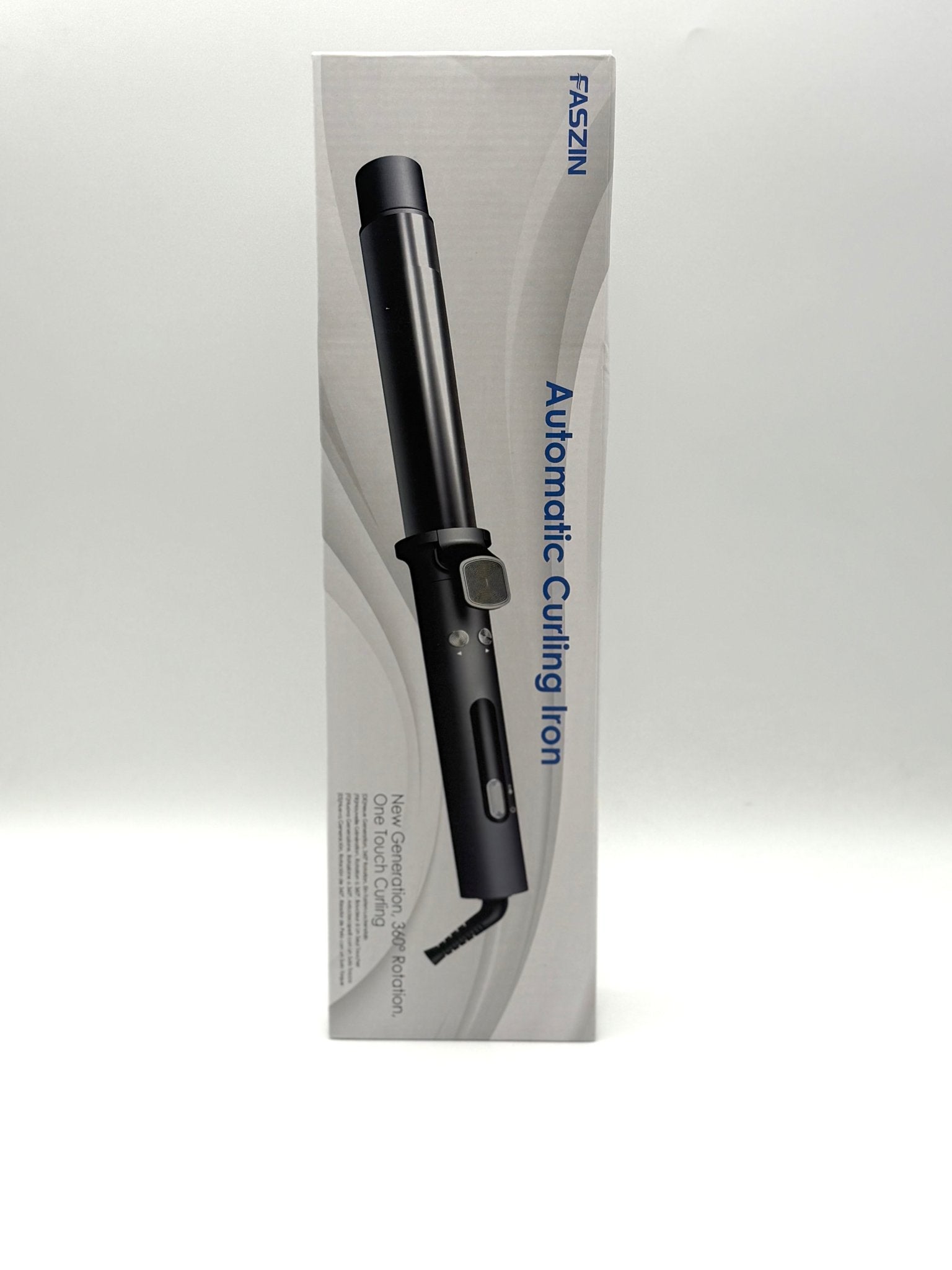 Faszin Haarlockenwickler, Anfänger One - Touch Automatischer Lockenstab 12s erzeugen charmante Locken mit LCD - Display &5 verstellbares Temperament Professional 32mm Lockenkolben 360° rotierend, grau - Haus der Retouren