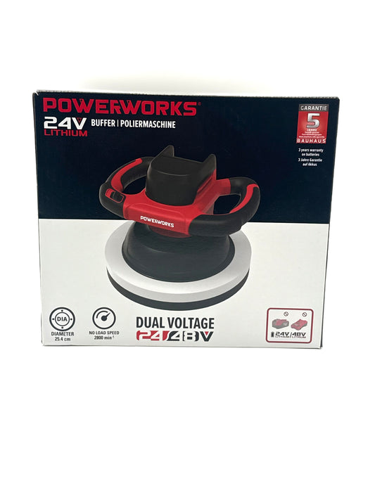 Powerworks PD24BU10 Akku-Poliermaschine 24V – ohne Akku & Ladegerät