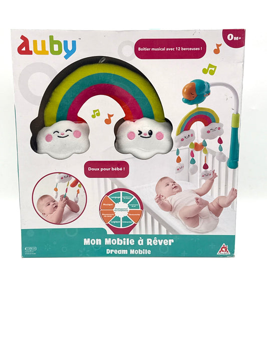 Auby Musikspielzeug, um 360 Grad drehbar. Beruhigende Musik für Babys, Geschenk ab der Geburt, zum Aufhängen von Babyspielzeug 1 2 3 4 5 6 7 8 9 10 11 12 Monate