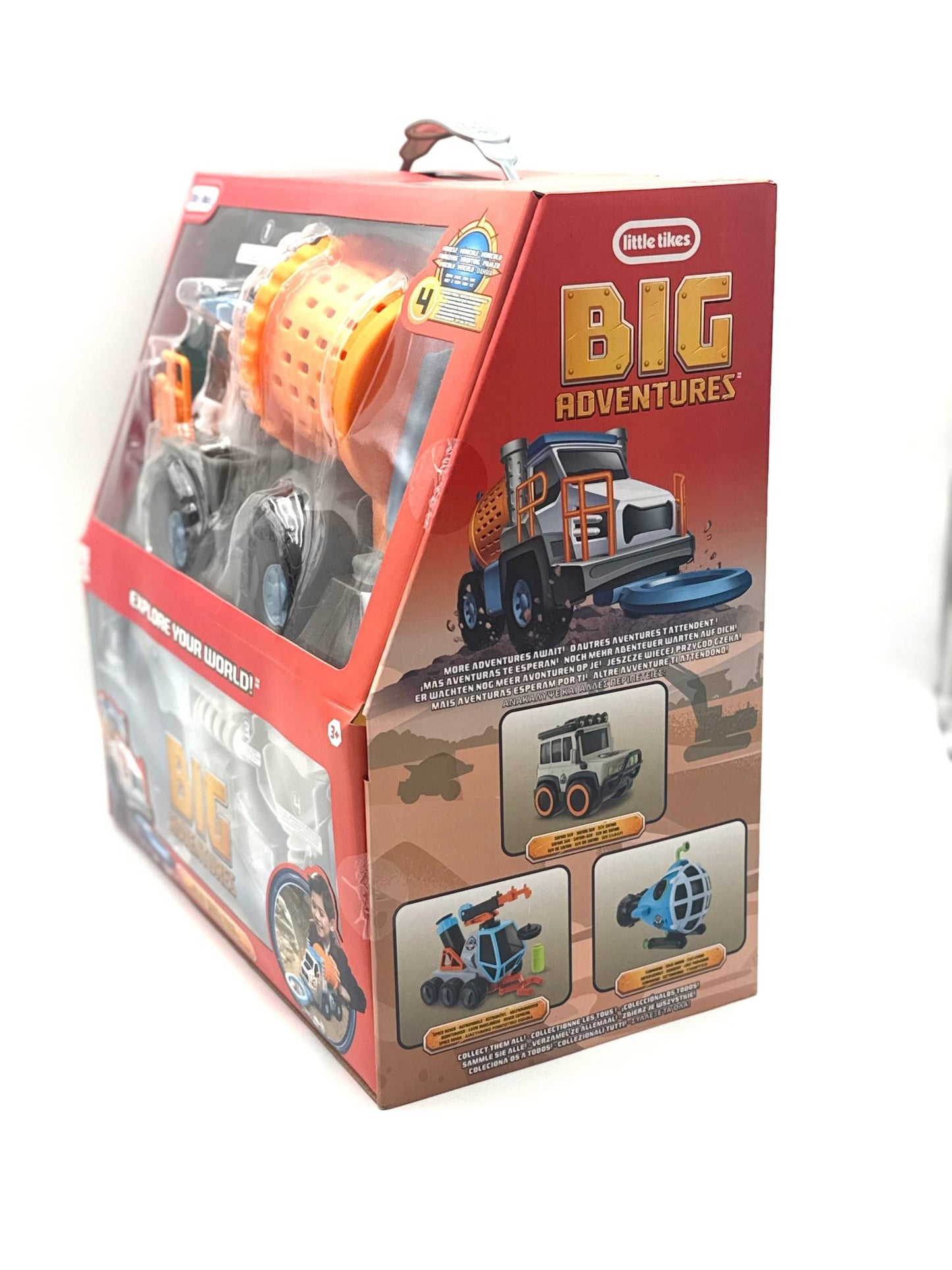 Little Tikes Big Adventures Bergbau-Truck mit Metalldetektor Mint-Spielzeug - Fahrzeug mit Funktionsfähigem Metalldetektor, Steintrommel, Schaufeln und Wassertank