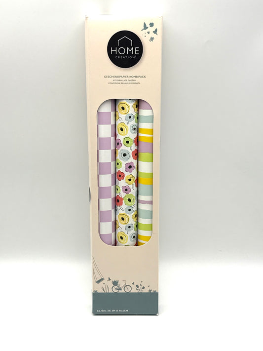 Geschenkpapier Kombipack inkl. Geschenkanhänger ca. 3x3m x 46,5cm