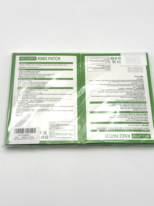 MQUPIN Knie Schmerzlinderung Patch, 24 PCS Natürliche Wermut Schmerzlinderung Patches, Hochelastische dehnbare Wärmepflaster für Knie, Rücken, Nacken, Schulter Entzündungen und Muskelkater