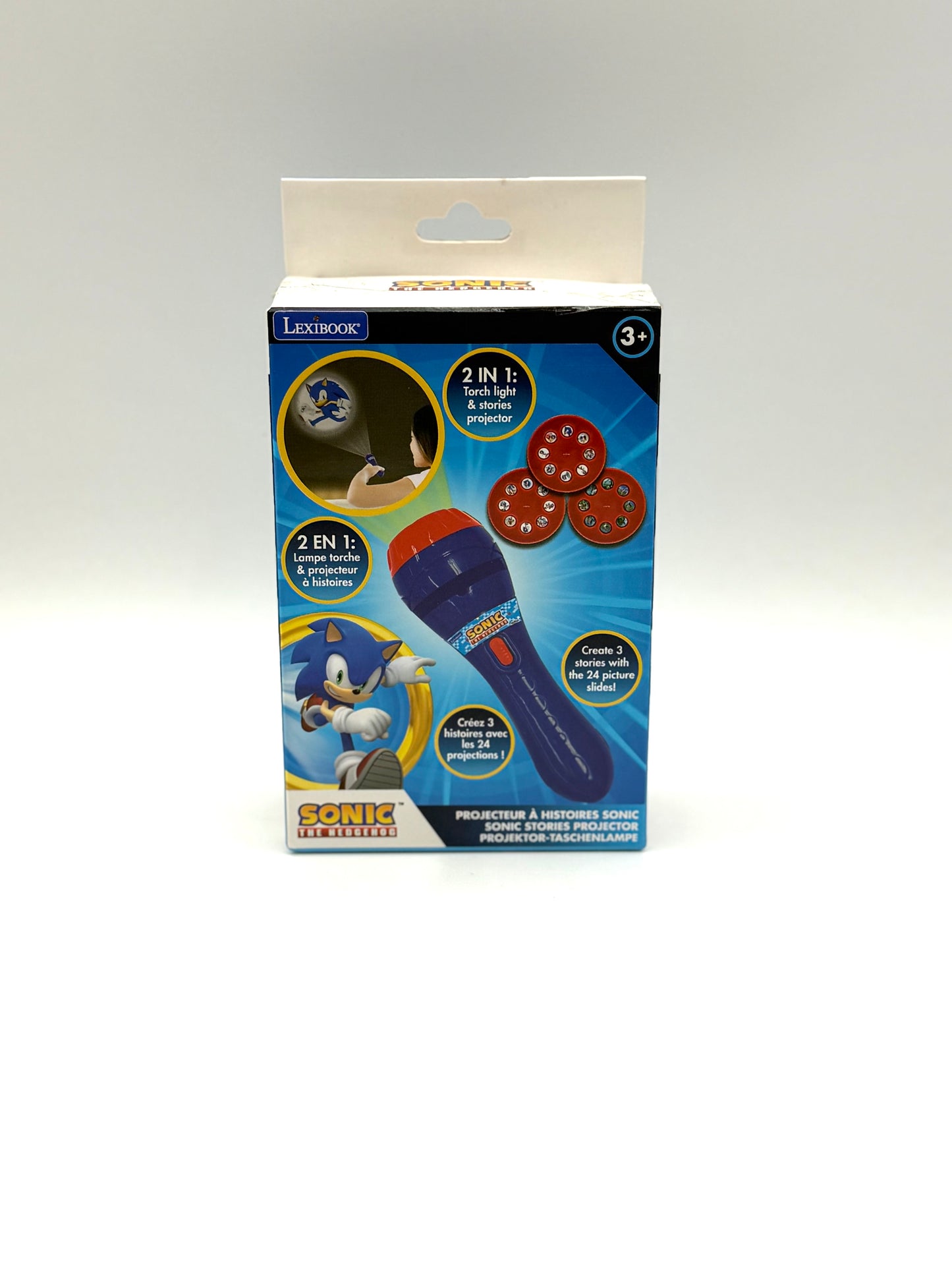 Lexibook, SEGA Sonic The Hedgehog, Geschichtenprojektor und Taschenlampe, Projiziert 24 Bilder aus der Welt von Sonic