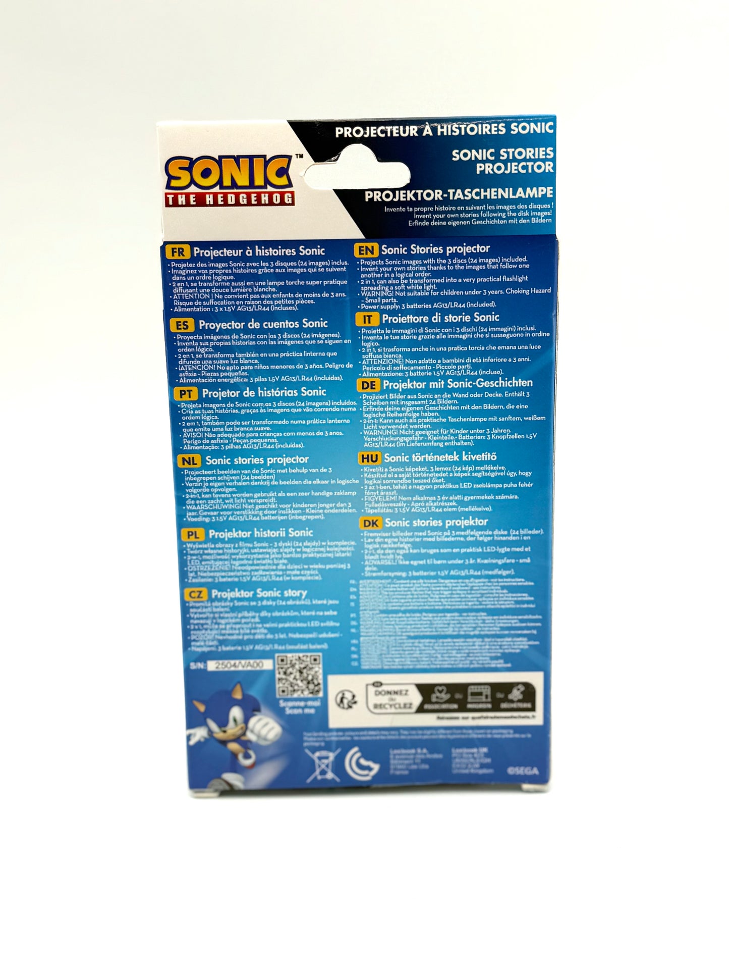 Lexibook, SEGA Sonic The Hedgehog, Geschichtenprojektor und Taschenlampe, Projiziert 24 Bilder aus der Welt von Sonic