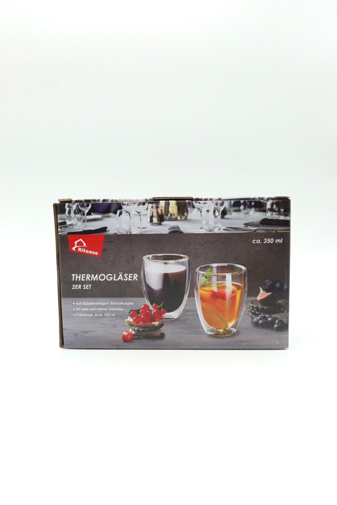 Kitease Set 2 - Thermogläser ca. 350 ml - Haus der Retouren